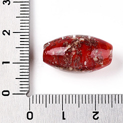 Luminous Handmade Gold Sand Lampwork Beads&nbsp;FOIL-T006-01C