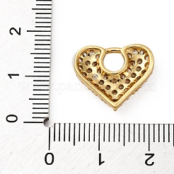 Brass Micro Pave Cubic Zirconia Pendants&nbsp;KK-P308-14G