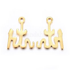 201 Stainless Steel Pendants&nbsp;STAS-O110-02G