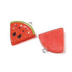 Fruit Theme Spray Painted Opaque Resin Pendants&nbsp;RESI-F061-02B