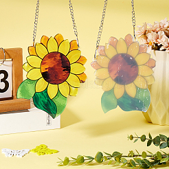 2 Sets Sunflower Suncatchers&nbsp;AJEW-CN0002-22