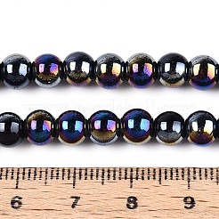 Electroplate Opaque Glass Beads Strands&nbsp;GLAA-T032-P6mm-AB01