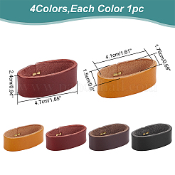4Pcs 4 Colors Cowhide Leather Loop Keepers&nbsp;FIND-WR0010-63