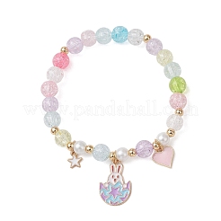 Easter Alloy Enamel Charm Bracelets&nbsp;BJEW-JB13331