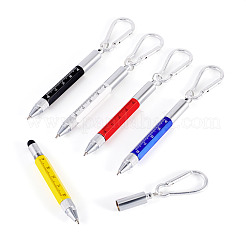 5Pcs 5 Colors Aluminum Practical 6-in-1 Keychain Pen&nbsp;AJEW-TA0002-13B