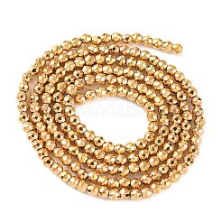 Electroplated Synthetic Non-magnetic Hematite Beads Strands&nbsp;G-H027-B01-01