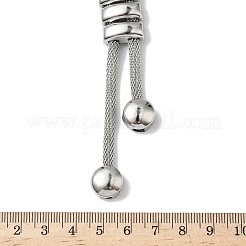 304 Stainless Steel Rectangle Lariat Necklaces&nbsp;NJEW-D333-02P
