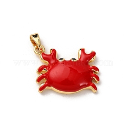 Brass Enamel Pendants&nbsp;X-KK-K305-04G