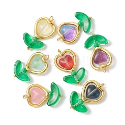 40Pcs Alloy Glass Bead Pendants&nbsp;PALLOY-JF05181-01