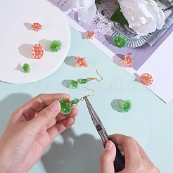 12Pcs Mushroom Charm Pendant Acrylic Mushroom Charm Colorful with Jump Ring for Jewelry Necklace Bracelet Earring Making Crafts&nbsp;JX312A