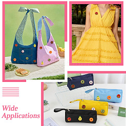 12Pcs 6 Styles Fruit Doughnut Resin Brooches&nbsp;JEWB-CJ0003-08