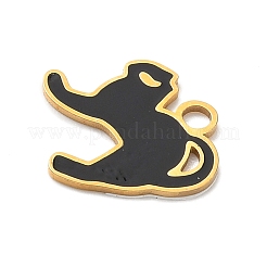 304 Stainless Steel Enamel Halloween Theme Charms&nbsp;STAS-Z164-03G-01