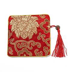 Chinese Brocade Tassel Zipper Jewelry Bag Gift Pouch&nbsp;ABAG-F005-01