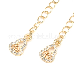 Brass Curb Chain Extender&nbsp;KK-P354-10G