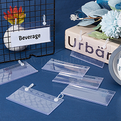 Rectangle PVC Price Tag Sign Label Holder&nbsp;LS-KY-WH0046-61