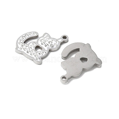 201 Stainless Steel Rhinestone Pendants&nbsp;STAS-V005-05P-01