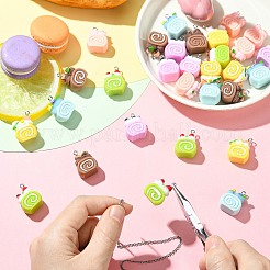 30Pcs 6 Colors Opaque Resin Pendants&nbsp;RESI-CJ0004-77