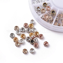 Brass Rhinestone Spacer Beads&nbsp;RB-X0013-10-NF