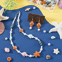 46Pcs 14 Styles Ocean Series Handmade Porcelain Beads&nbsp;PORC-TA0001-75