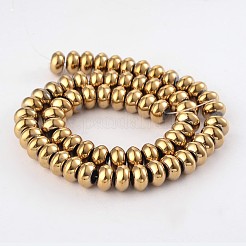 Rondelle Electroplated Non-magnetic Synthetic Hematite Bead Strands&nbsp;G-M232-13B