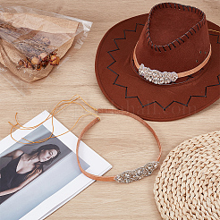 2Pcs Polyester & Cowhide Leather Cowboy Hat Bands&nbsp;HJEW-BC00101