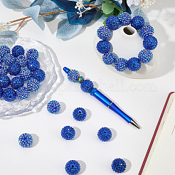 40Pcs 2 Styles Transparent Resin Rhinestone Graduated Beads&nbsp;RESI-BM0001-13