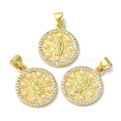Rack Plating Brass Cubic Zirconia Pendants&nbsp;KK-Q771-02G