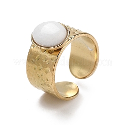 Ion Plating(IP) 304 Stainless Steel Wide Band Open Cuff Rings&nbsp;RJEW-F167-06G-06