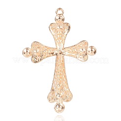 Golden Plated Alloy Rhinestone Cross Big Pendants&nbsp;RB-J109-01G
