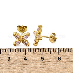 304 Stainless Steel Stud Earrings&nbsp;X-EJEW-C135-01G-04