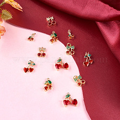 12Pcs 6 Styles Brass Micro Pave Cubic Zirconia Pendants&nbsp;KK-TA0008-52
