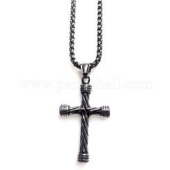 Retro Rock Punk Men's Cross 304 Stainless Steel Pendant Necklaces&nbsp;DN2832