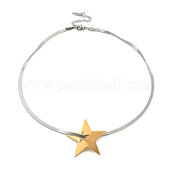 304 Stainless Steel Snake Chain Necklaces&nbsp;NJEW-P311-02C-P