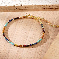 Natural Imperial Jasper & Synthetic Turquoise Beaded Bracelets for Women&nbsp;LS-CX4313
