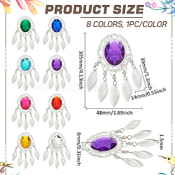 8Pcs 8 Colors Iron Big Pendants&nbsp;FIND-FG0003-31S