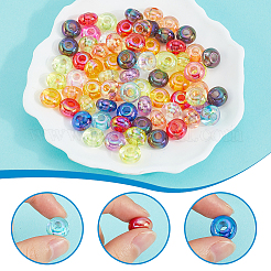 100Pcs Transparent Acrylic European Beads&nbsp;OACR-SC0001-75