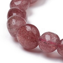 Natural Strawberry Quartz Stretch Beaded Bracelets&nbsp;BJEW-K213-C12