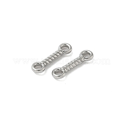 304 Stainless Steel Twisted Bar Connrctor Charms&nbsp;STAS-L300-002P