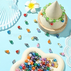50Pcs 10 Colors ABS Plastic Imitation Pearl Charms&nbsp;KY-YW0001-84G