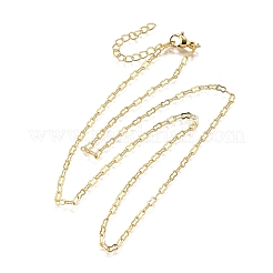 Brass Peanut Link Chain Necklaces&nbsp;NJEW-M108-37G