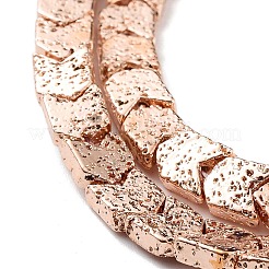 Electroplated Natural Lava Rock Beads Strands&nbsp;G-H303-A02-RG02