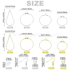 DIY Brass Geometry Hoop Earring Making Kit&nbsp;DIY-YW0008-60