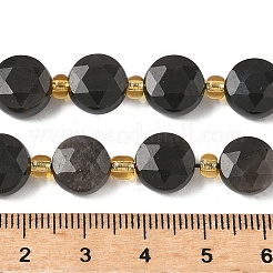 Natural Silver Sheen Obsidian Beads Strands&nbsp;G-G271-C08-10mm