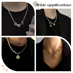 4Pcs 2 Colors 304 Stainless Steel Figaro Chains Necklace&nbsp;NJEW-UN0001-33