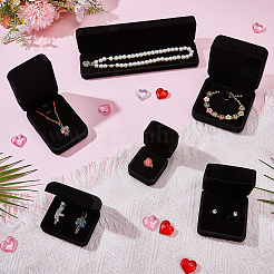 6Pcs 6 Styles Velvet Jewelry Gift Storage Boxes for Earrings Necklaces Bracelets&nbsp;CON-PH0003-18