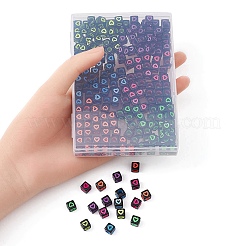 210Pcs 6 Colors Opaque White Acrylic European Beads&nbsp;MACR-YW0002-75B