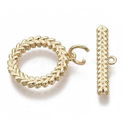 Brass Toggle Clasps&nbsp;X-KK-S354-221-NF