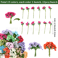 180Pcs 15 Colors Gesso Artificial Flower&nbsp;DIY-SP0006-16