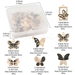 28Pcs 6 Styles Alloy Rhinestone Pendants&nbsp;ENAM-FS0002-67