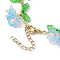 Flower Glass & Acrylic Charm Bracelets&nbsp;BJEW-JB10443